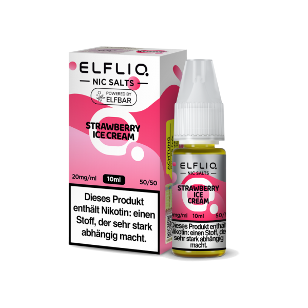 ELFLIQ - Strawberry Ice Cream - Nikotinsalz Liquid