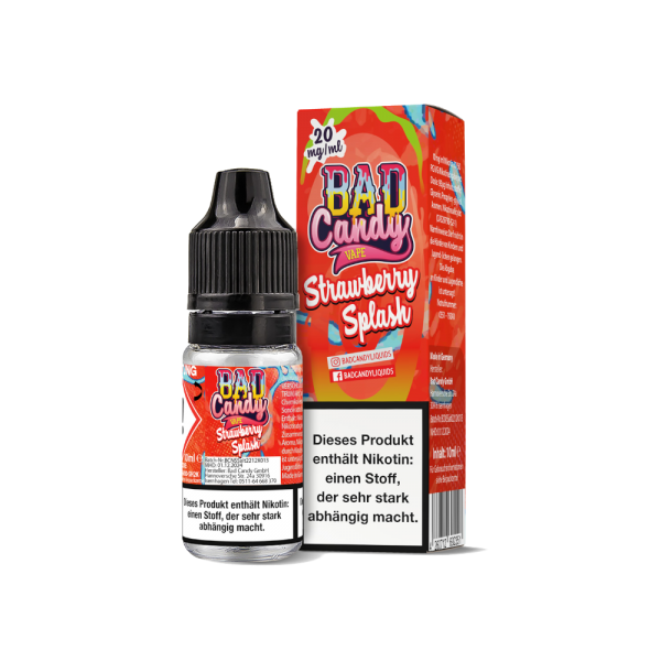 Bad Candy Liquids - Strawberry Splash - Nikotinsalz Liquid